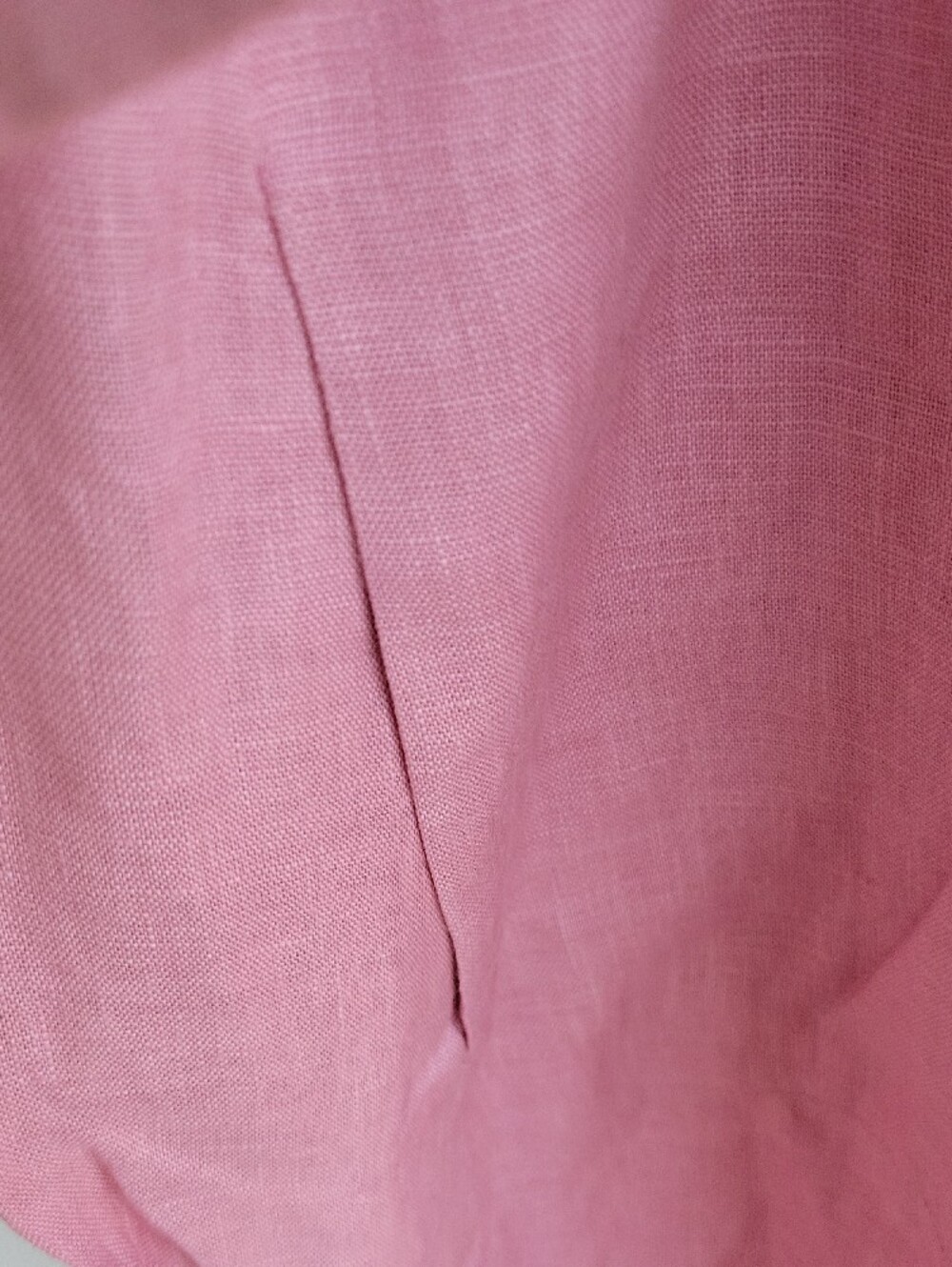 Linen Midi Dress in Dusty Pink - LINTICO - Picture 9 of 10